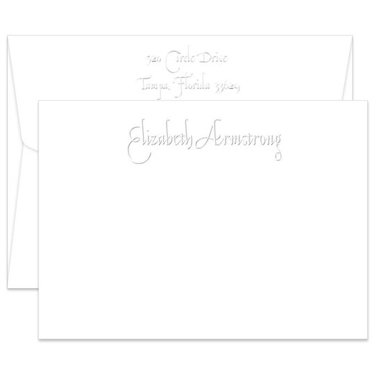 Triple Thick Santa Fe Flat Note Cards - Embossed